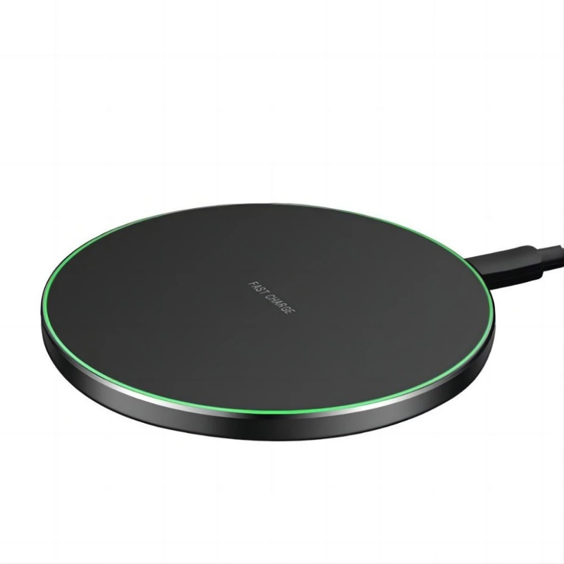 Carregador Sem Fio Wireless Qi 15W — iPhone, Samsung e Celulares com Indução