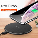 Carregador Sem Fio Wireless Qi 15W — iPhone, Samsung e Celulares com Indução