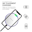 Carregador Sem Fio Wireless Qi 15W — iPhone, Samsung e Celulares com Indução