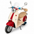 Scooter elétrica retrô HiTWAY vermelha design clássico autonomia 50km