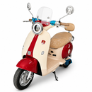 Scooter elétrica retrô HiTWAY vermelha design clássico autonomia 50km