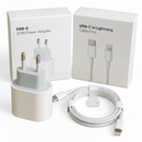 Carregador iPhone 20W turbo USB-C branco com cabo Lightning para iPhone e iPad