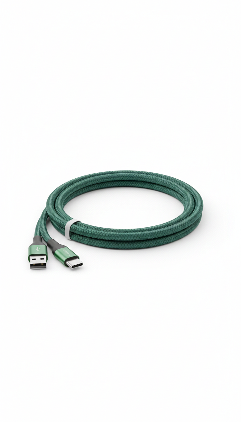 Cabo V8 Micro USB 5A nylon borracha carregamento rápido para Android