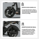 Bicicleta elétrica Bolin 60V freio a disco dianteiro e traseiro