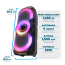 Caixa de som Bluetooth Com Led RGB Portátil USB FM TWS
