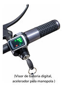 Scooter elétrica 1000W vista lateral com display digital e freio a disco