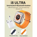 Smartwatch I8 Ultra Max exibindo monitor cardíaco e oxigênio no sangue