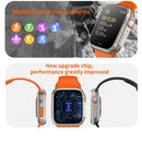 Smartwatch I8 Ultra Max detalhe tela e pulseira com fone i12